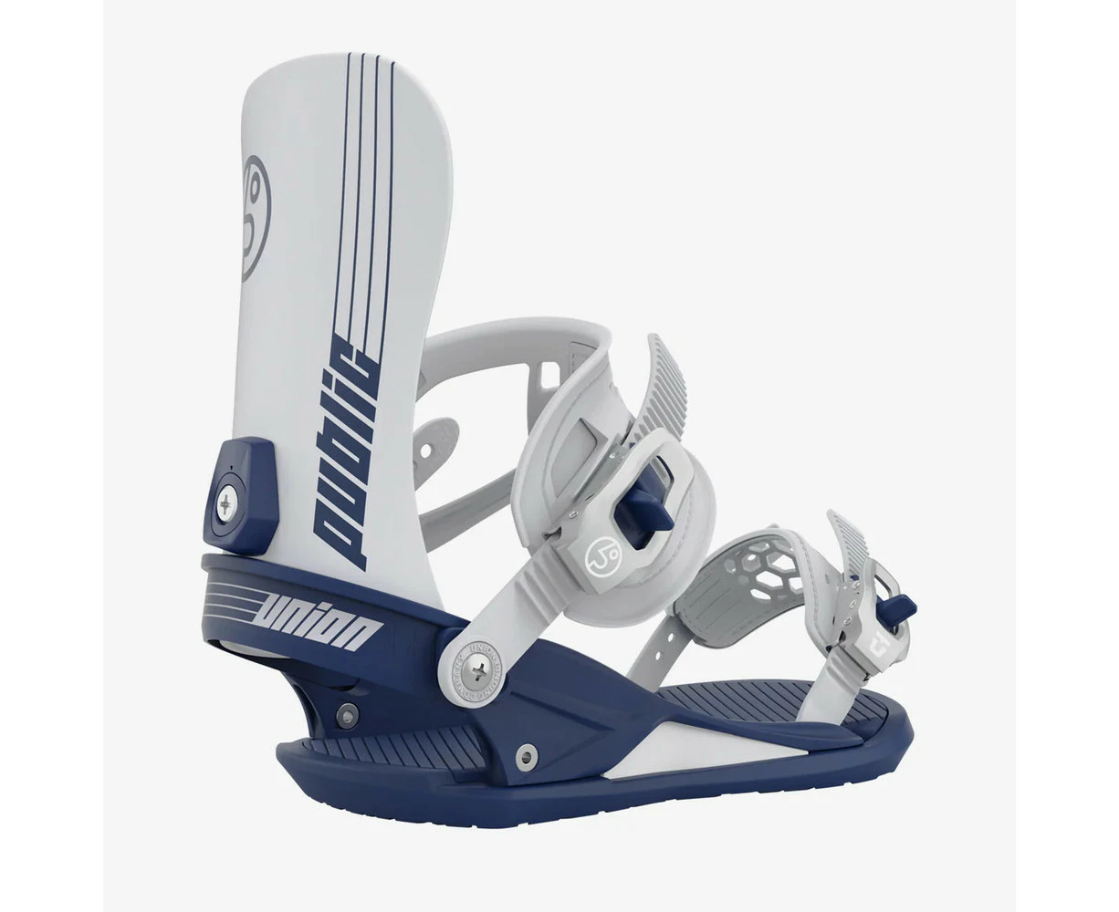 Union Custom House Public Snowboards Bindings 2023 in Blue