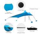 Beach Tent Sun Shelter with Sandbags for Camping Fishing Hiking Backyard Beach Park