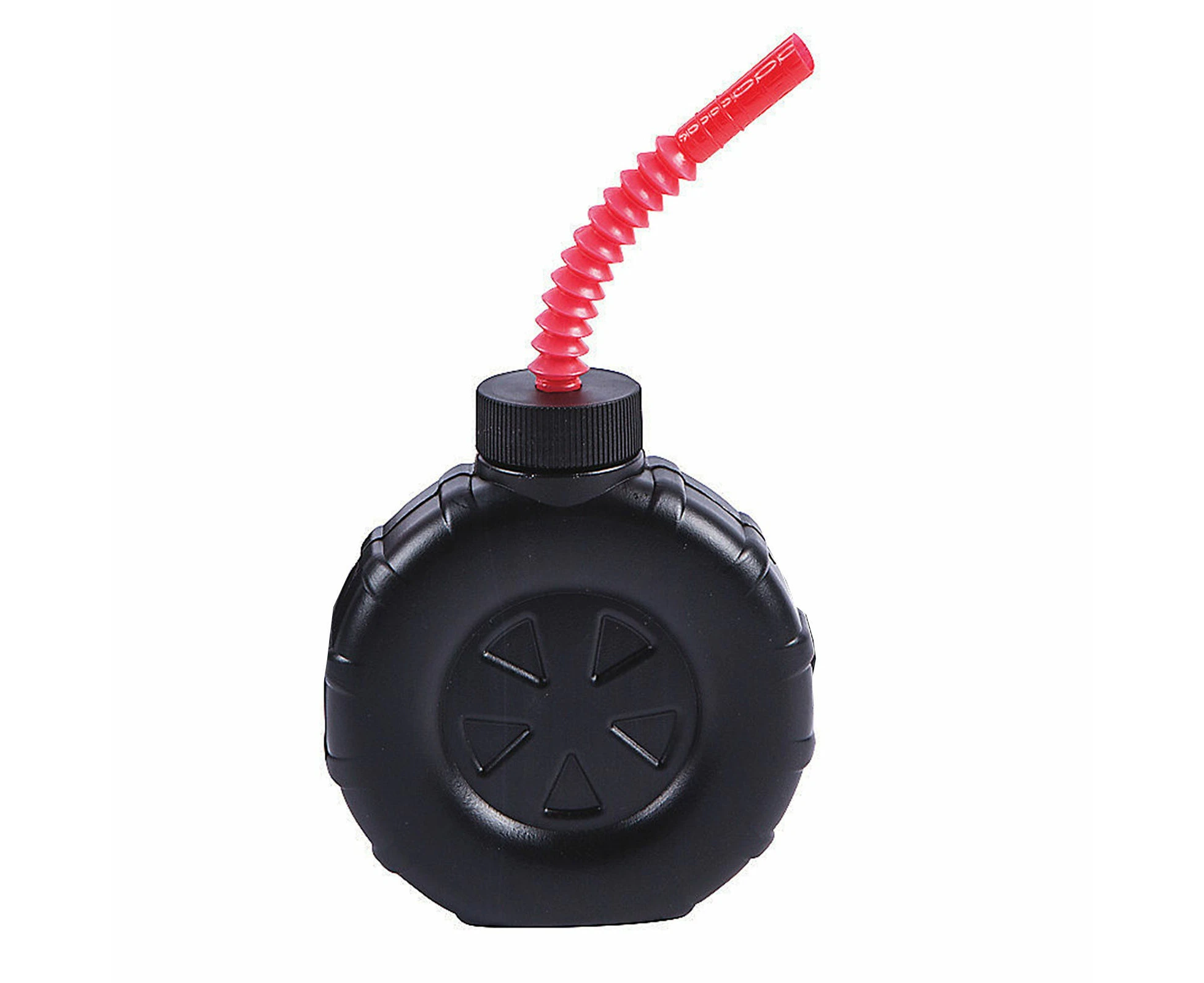 Cars & Trucks Tyre Bottle with Lid and Straw