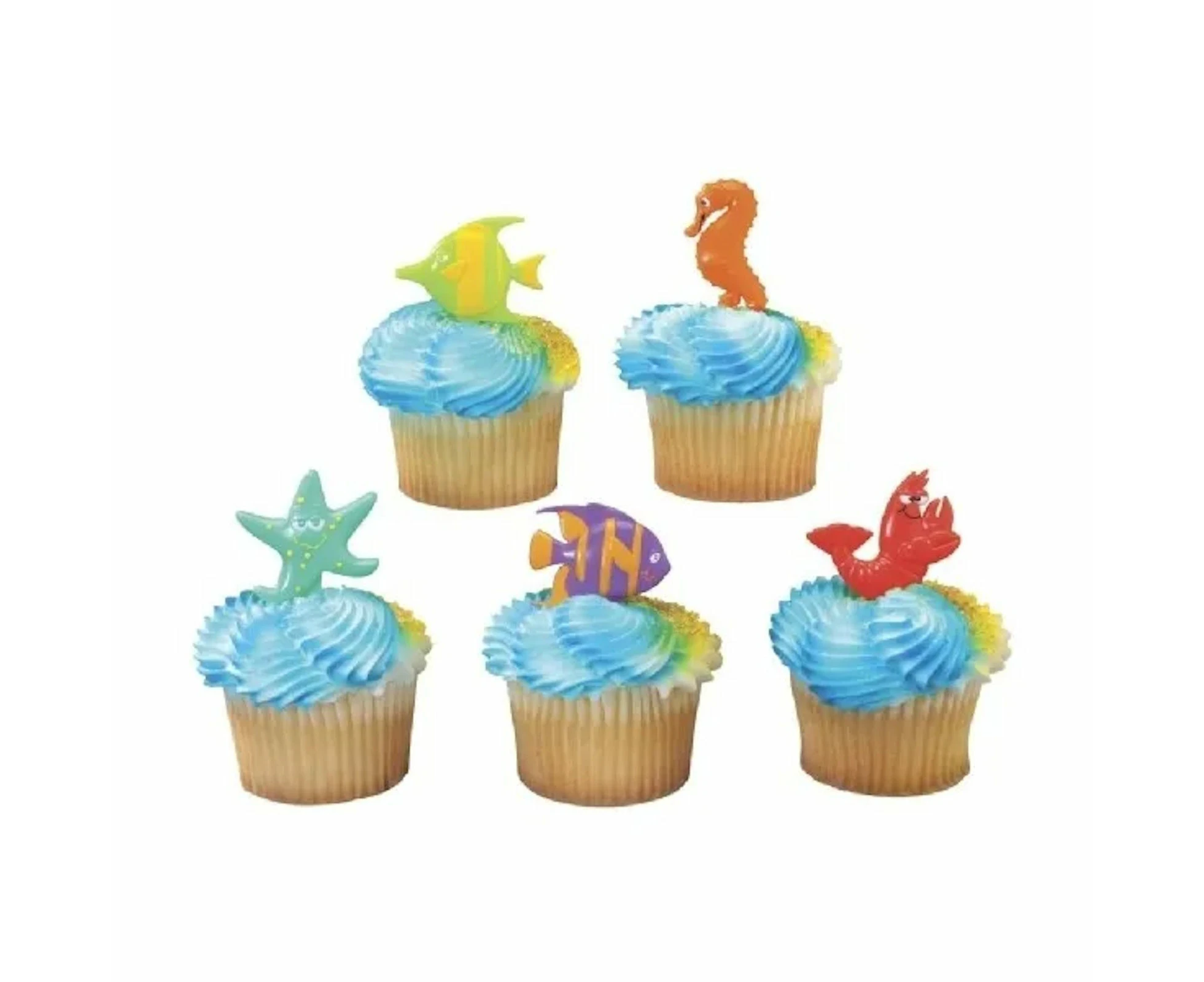 Sea Life Friends Cupcake Picks (Pack of 12)