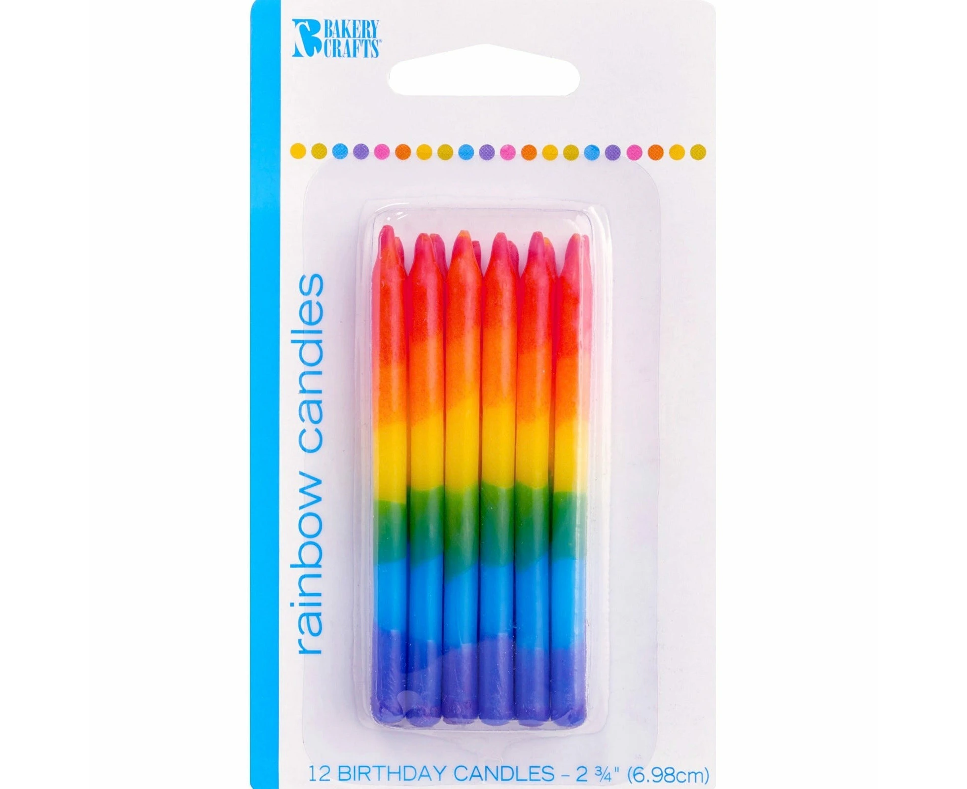 Rainbow Ombre Candles (Pack of 12)