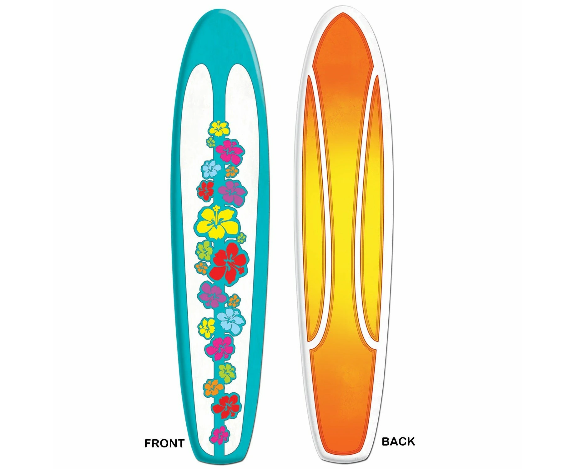 Large Surfboard Cardboard Cutout