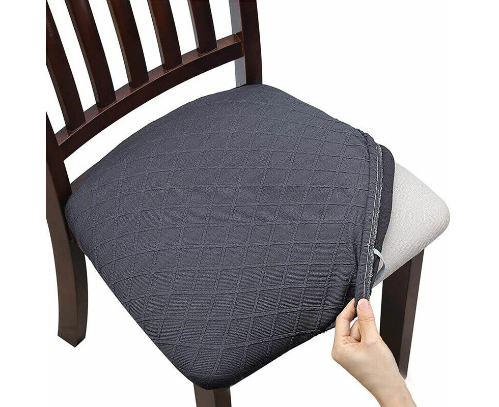 Multi 2pcs Chair Seat Covers Stretch Dining Seat Cushion Slipcovers Protector Cover Decor