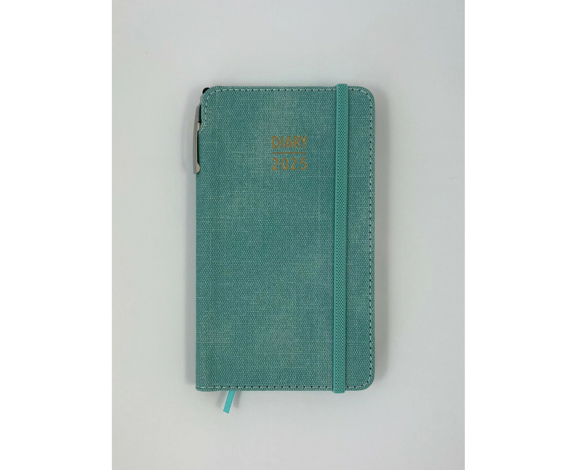 2025 Diary Contempo Slim Week to View w/ Pen Aqua, Ozcorp D821