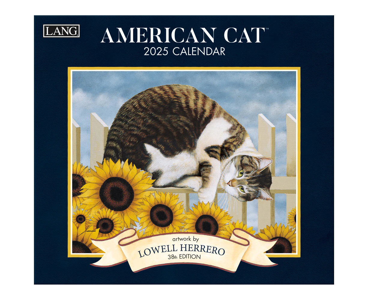 Lang 2025 Calendar American Cat Calender Fits Wall Frame