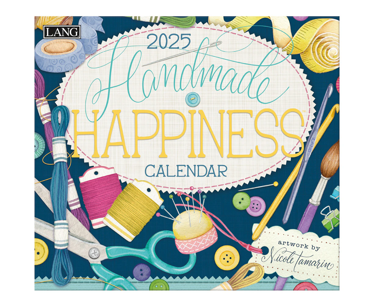 Lang 2025 Calendar Handmade Happiness Calender Fits Wall Frame