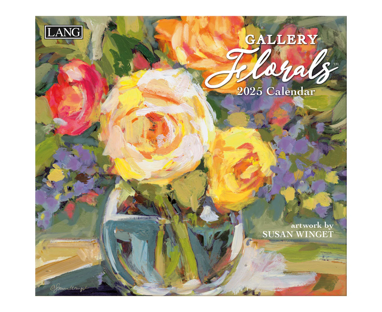 Lang 2025 Calendar Gallery Florals Calender Fits Wall Frame