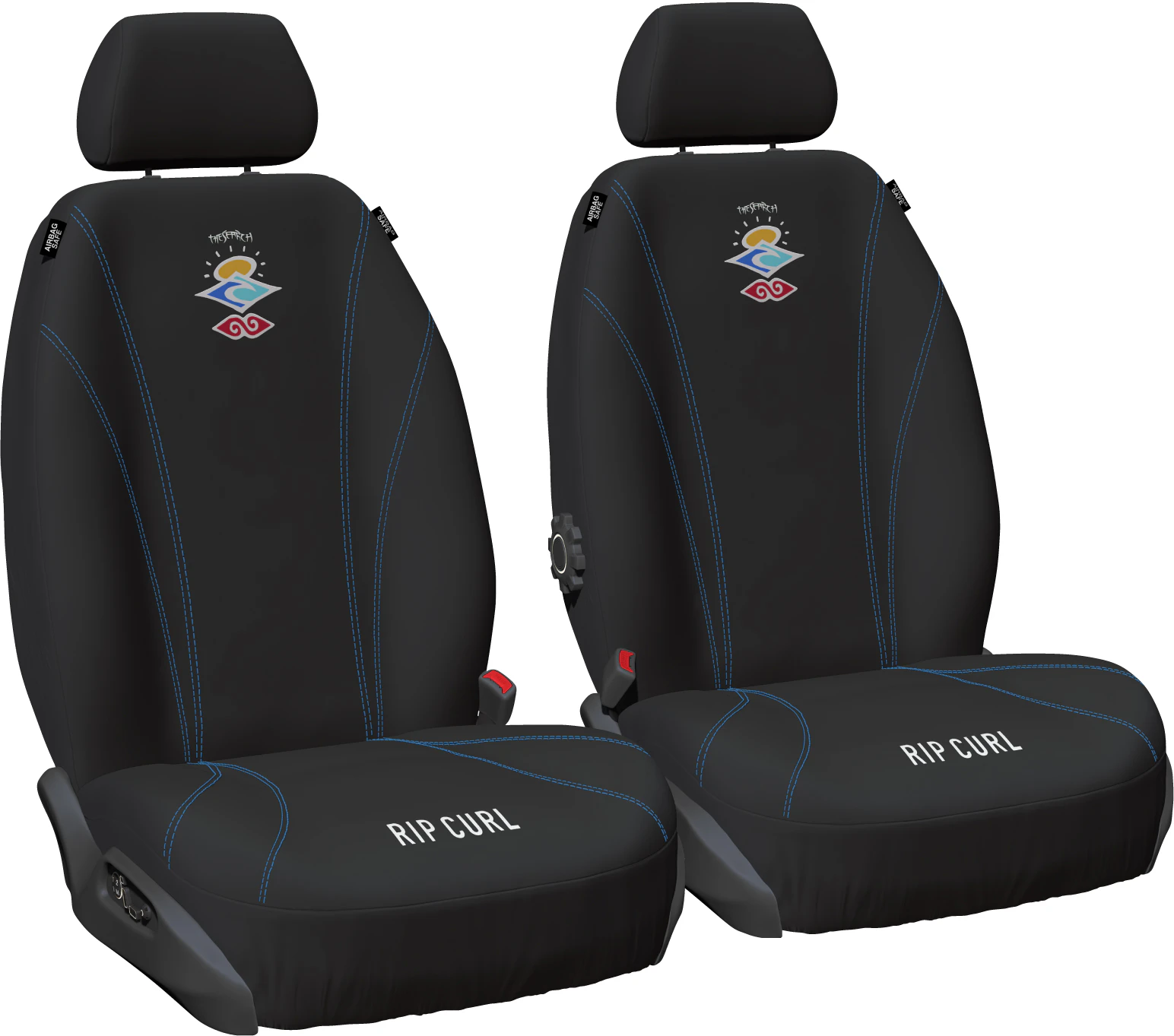 Rip Curl The Search Neoprene Black Front Seat Covers Universal Fit Waterproof