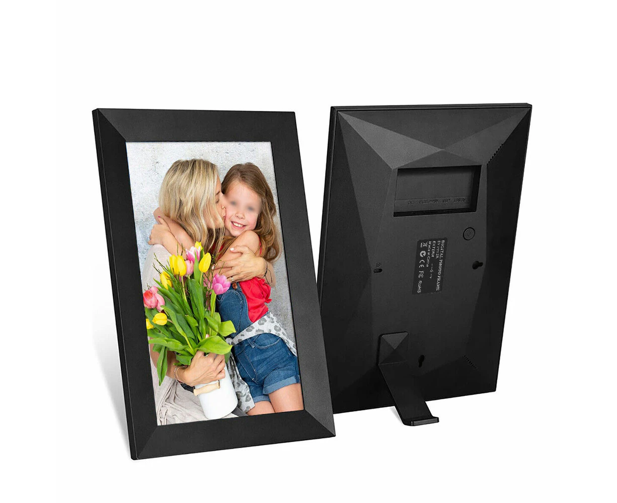 10-inch Wi-Fi 32GB Rechargeable Digital Photo Frame Album IPS Touch Screen Black