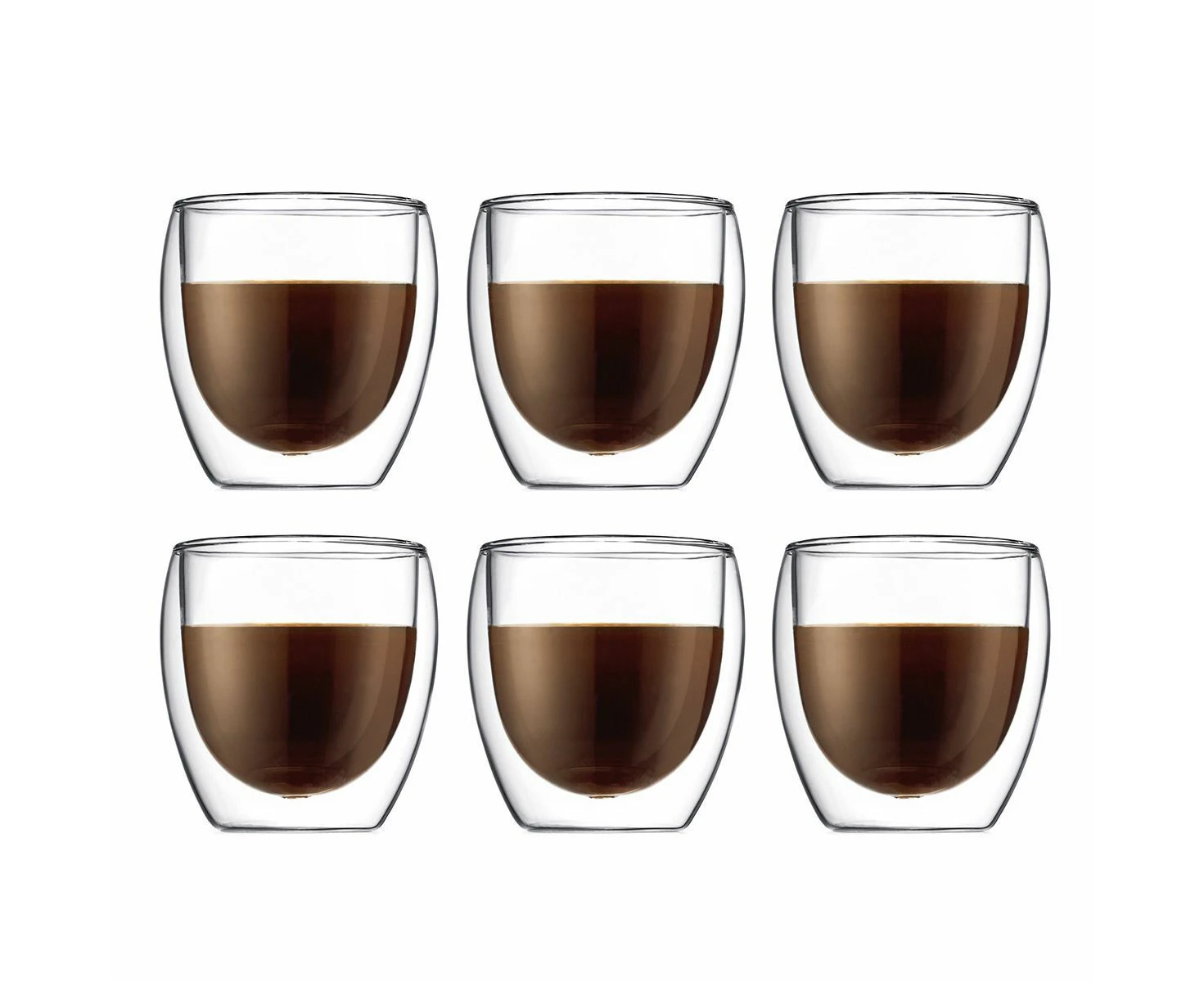 Bodum Glassware - Pavina Double Wall Glasses Small 250mL 6 Pack