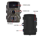 1080P Trail Camera 16MP Wildlife Scouting Camera Tracking Camera with 2.0 Inch TFT Color Screen 0.8s Trigger Time Supports Infrared Night Vision Motion Act