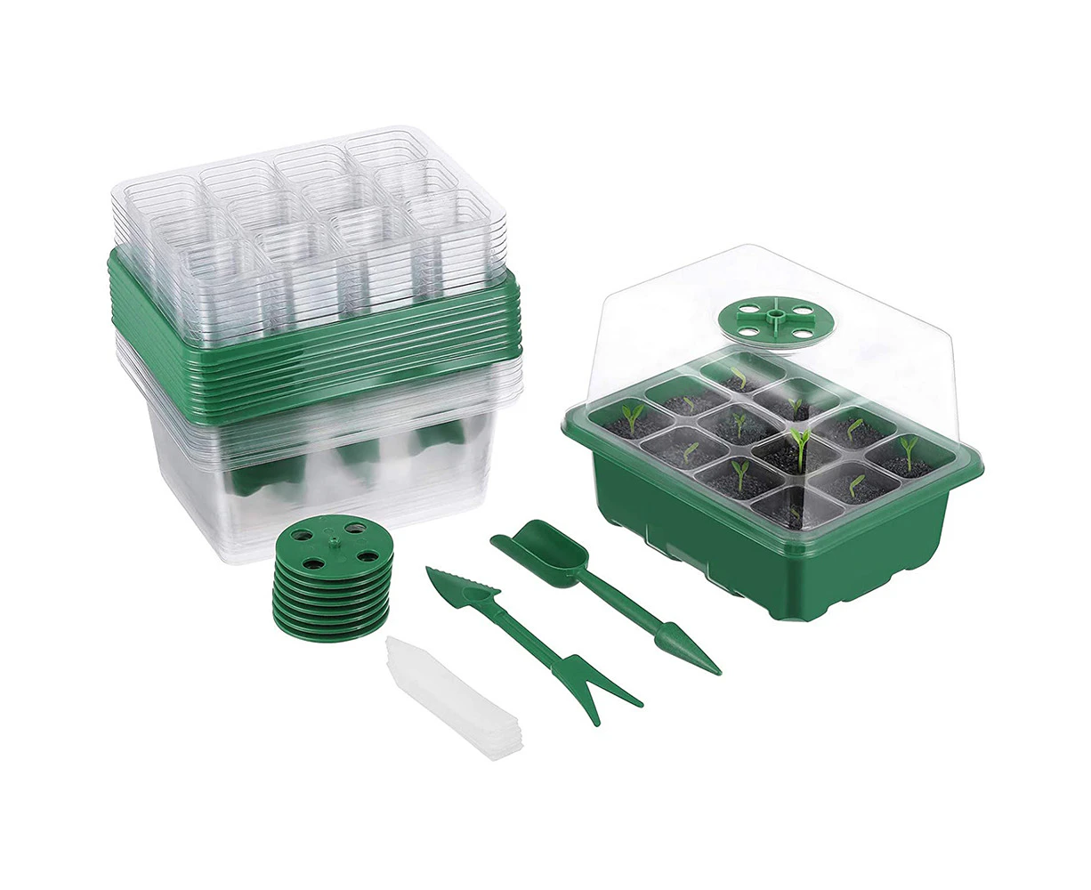 12 Hole Plastic Seedling Tray Plant Seed Grow Box Propagation Nursery Kit Tool Starter Succulent