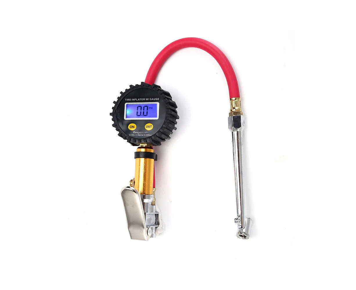 200PSI LCD Digital Air Tyre Pressure Gauge Inflator Car Motorcycle Car Van Tire With Hose