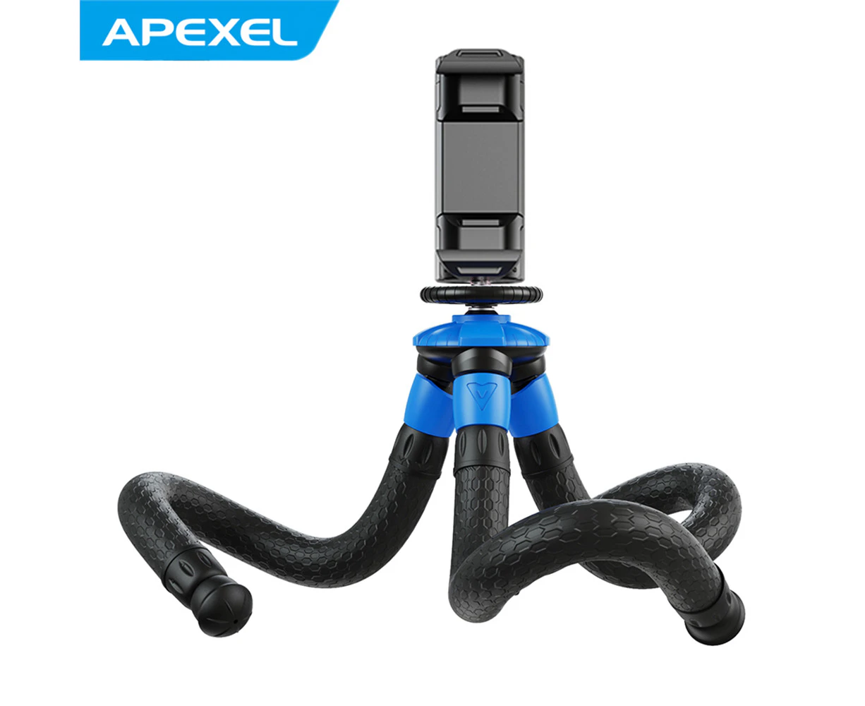 APEXEL APL-JJ07 Detachable Flexible Octopus Tripod Portable Mini Travel Mobile Phone Tripod with Foldable Phone Clip Compatible with GoPro DSLR Camera Max