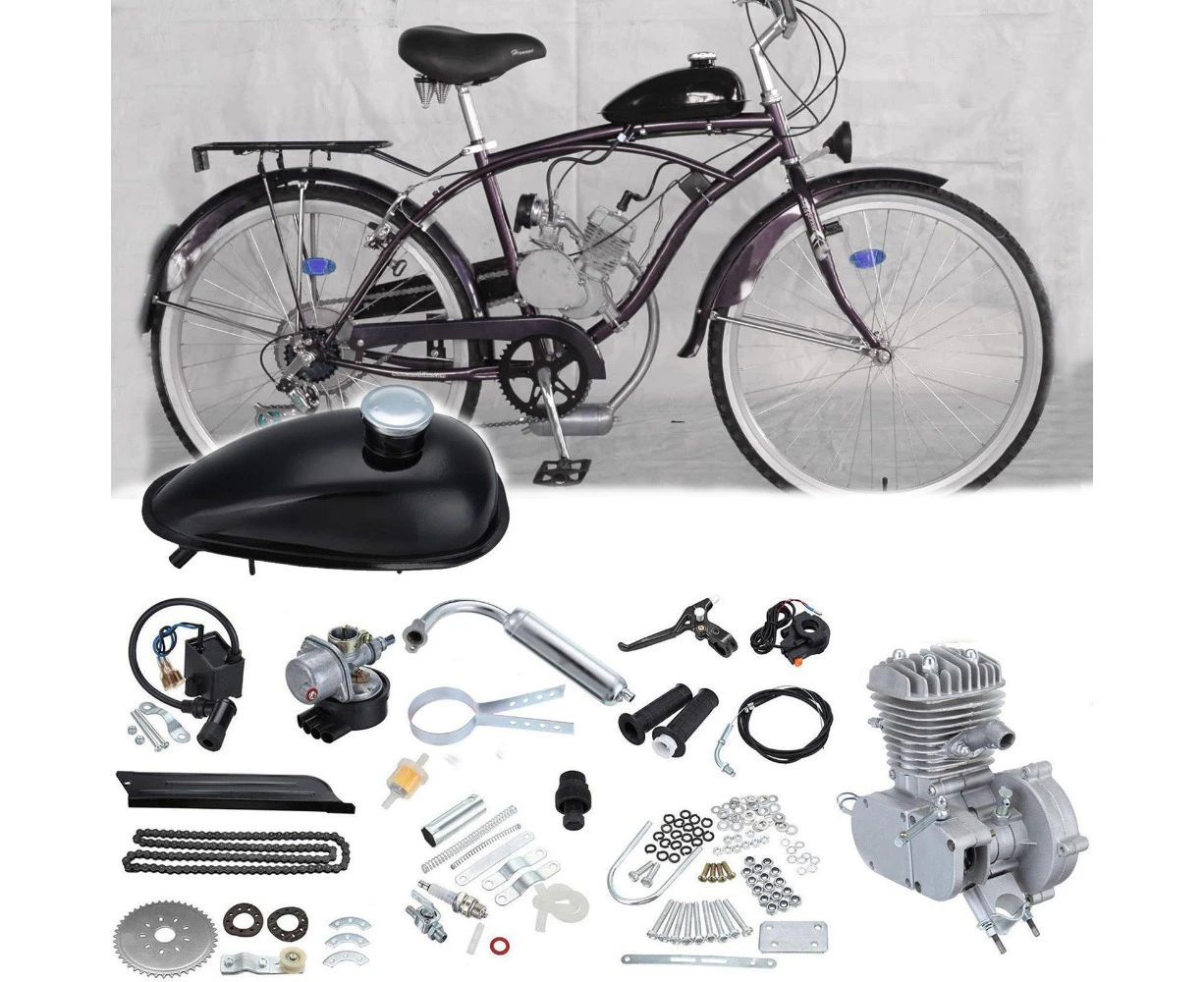 80cc Motorised Motorized Bicycle Push Bike 2 Stroke Motor Engine Kit Petrol Set