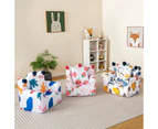 Costway Kids Sofa Foam Filled Armchair Ergonomic Crown Shape Children Couch Lounge Dinosaur Pattern