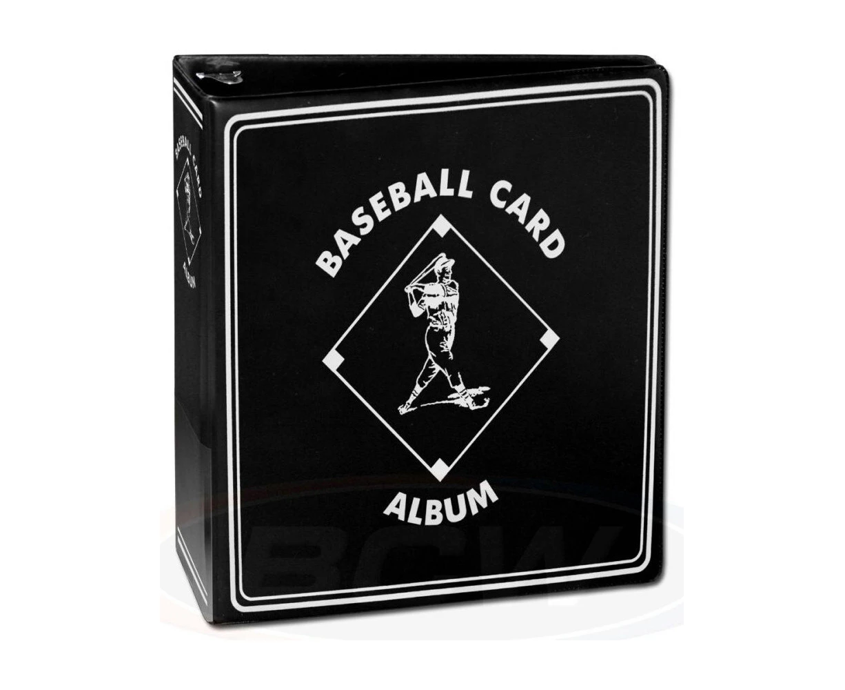 BCW Baseball Card Album Binder Trading Collection Holder Storage 3" Organiser BK