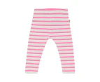 Bonds Baby Wide Needle Rib Legging - Lolly Ice Pink/Mascarpone