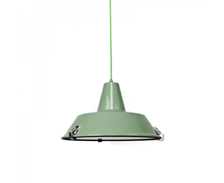 Asi Industrial Cord Drop Dome Pendant Light Lamp - Green