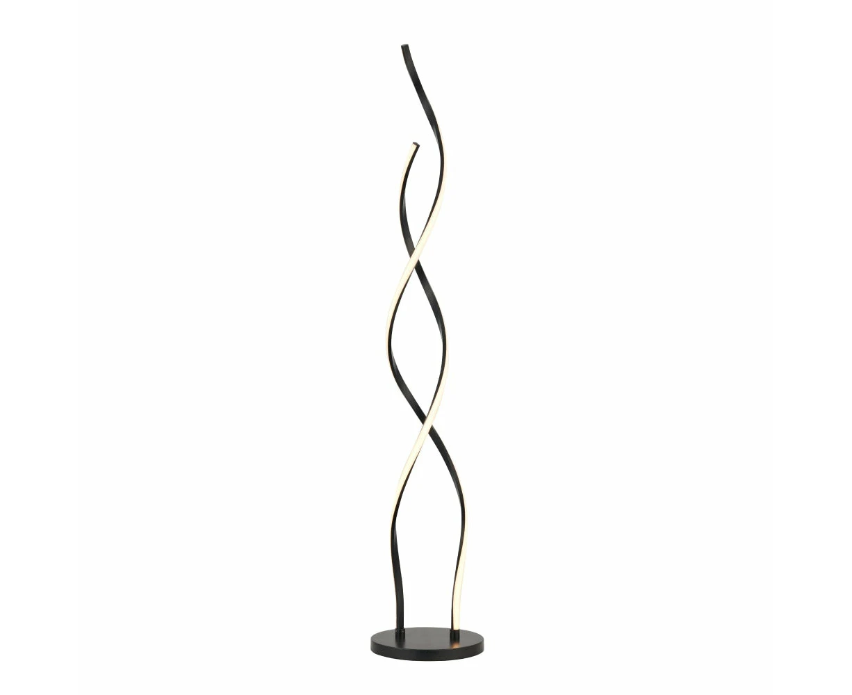 Margaret LED Modern Elegant Spiral Floor Lamp Reading Light - Black