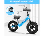 Bopeep Kids Balance Bike Ride On Toys Push Bicycle Children Outdoor Toddler Safe