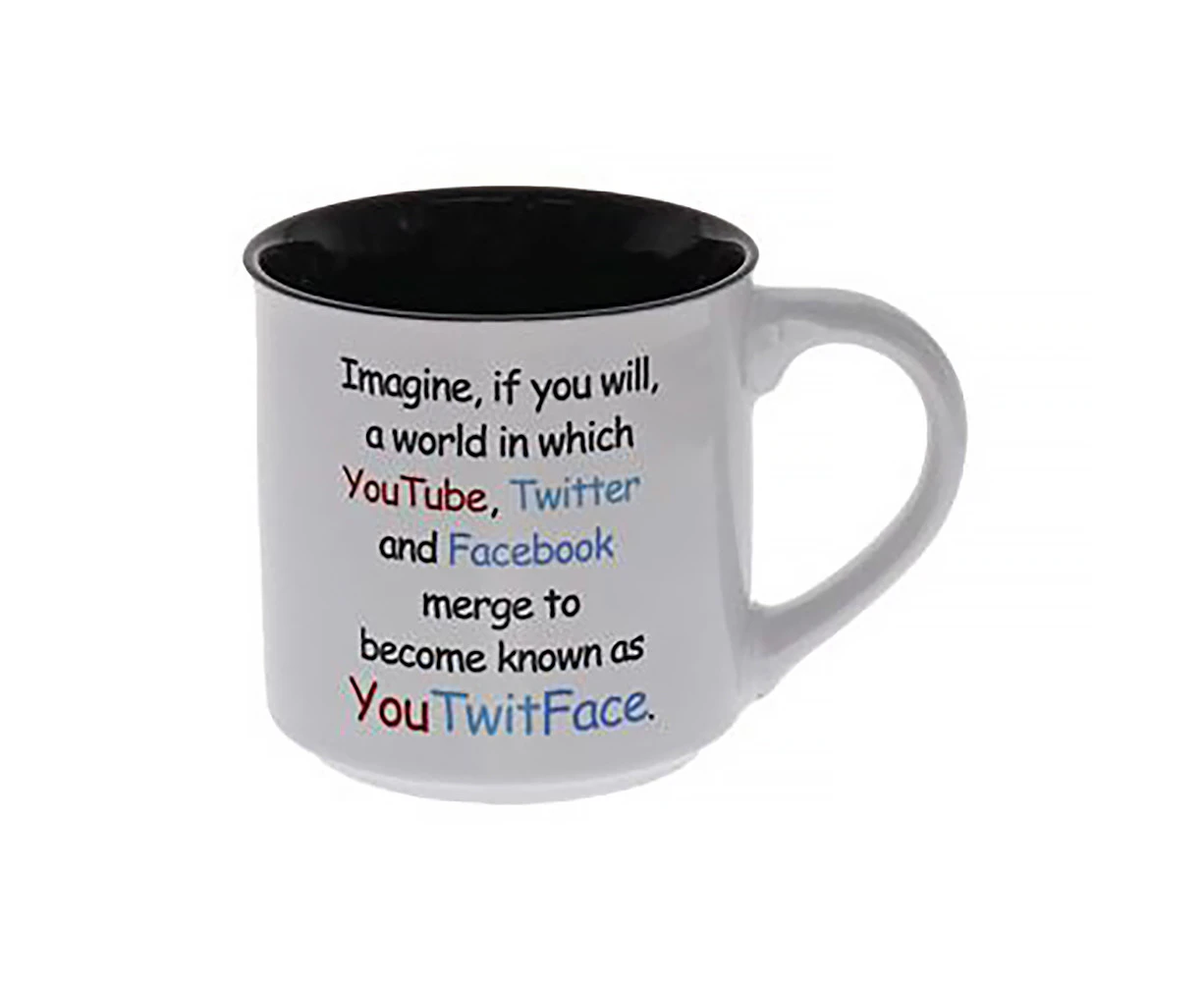 Novelty Mug YouTwitFace, Funny Coffee Mug, TSK Giftware MUG402