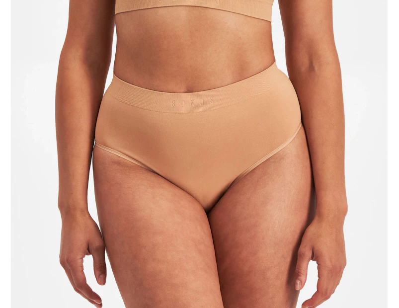 Bonds Women's Bases Seamless Full Briefs - Blush Latte