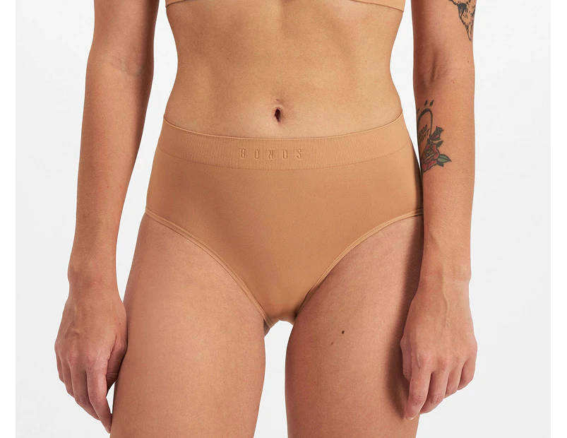 Bonds Women's Bases Seamless Boyleg Briefs - Blush Latte