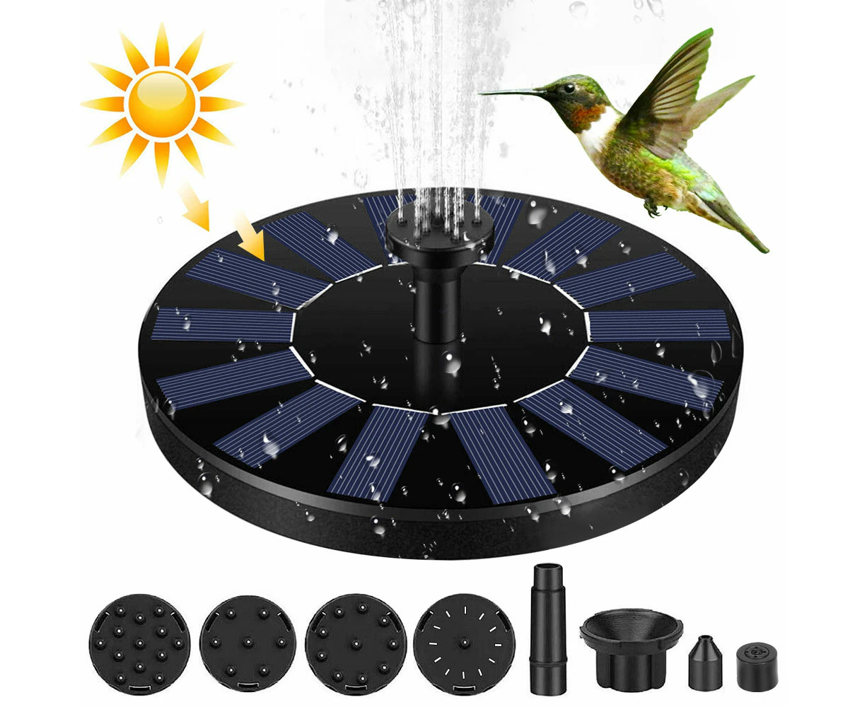 Solar Water Submersible Pump Bath Fountain Floating Panel Tool Pool Pond Outdoor Water Pump Fountain Floating Set Powered Bird Bath Garden Pond Pool