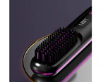 Cordless Hair Straightening Brush Portable Electric Heat-Up Straightener Comb Black