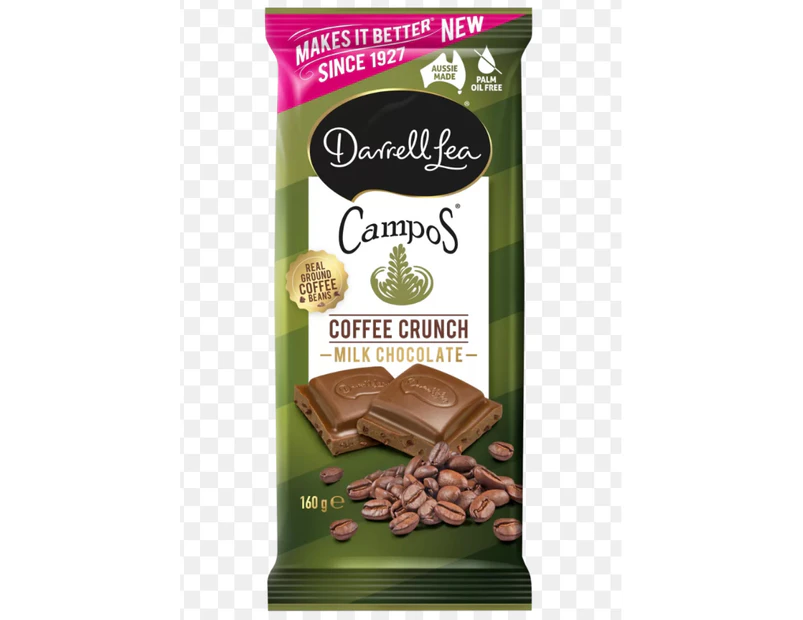 Darrell Lea Milk Chocolate Coffee Crunch Block 160g