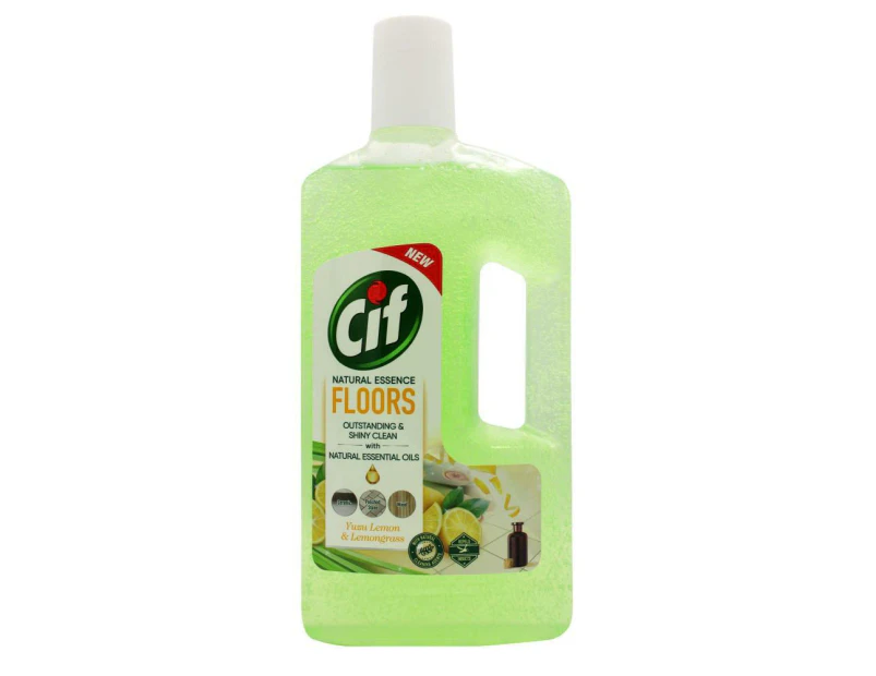 Cif Floors Outstanding and Shiny Clean with Natural Essential Oils 997mL Yusu Lemongrass