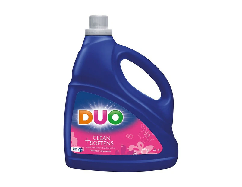 Duo Laundry Liquid Detergent Cleans & Whitens  Coastal Fresh 4L