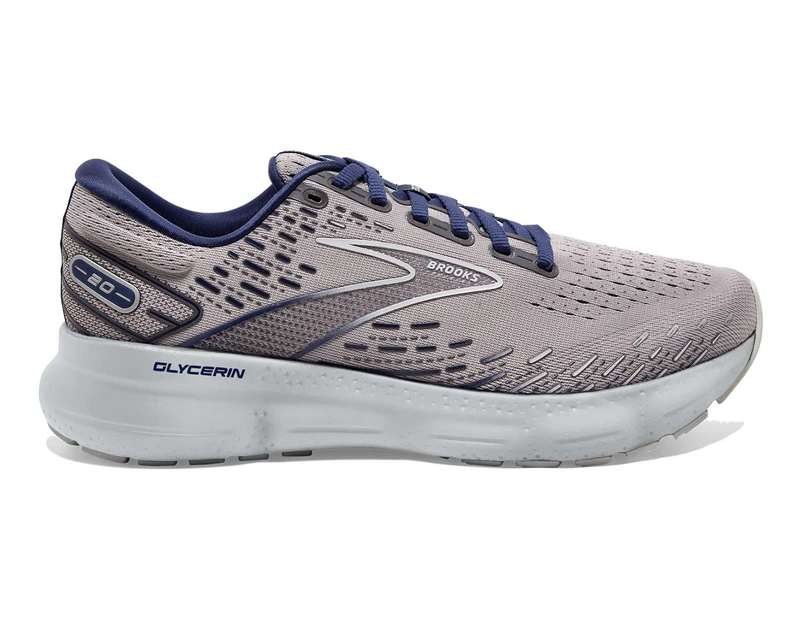 Brooks Men's Glycerin 20 Running Shoes - Alloy/Grey/Blue Depths