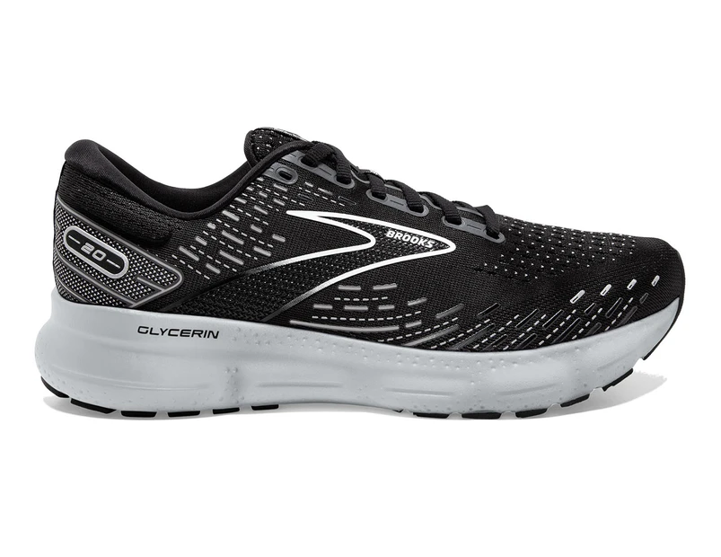 Brooks Men's Glycerin 20 Running Shoes - Black/White