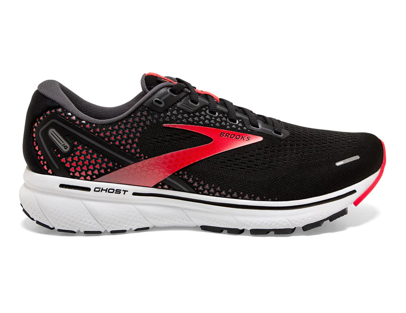 Brooks Men's Ghost 14 Running Shoes - Black/Red/White