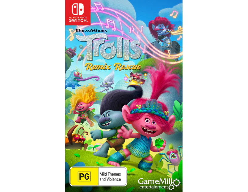 Nintendo Switch DreamWorks Trolls Remix Rescue Action & Adventure Video Game