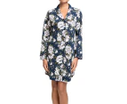 Sainted Sisters Women's Sadie Long Sleeve Printed PJ Nightshirt - Heirloom Rose/Navy