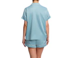 Sainted Sisters Women's Sienna Satin PJ Set - Duck Egg Blue