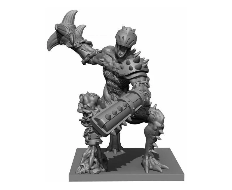 Mantic Games Kings Of War Abyssal Dwarf Grotesque Champion Miniature Figure Toy