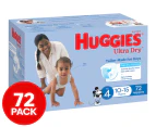 Huggies Ultra Dry Nappies for Boys Size 4 10-15kg 72pk