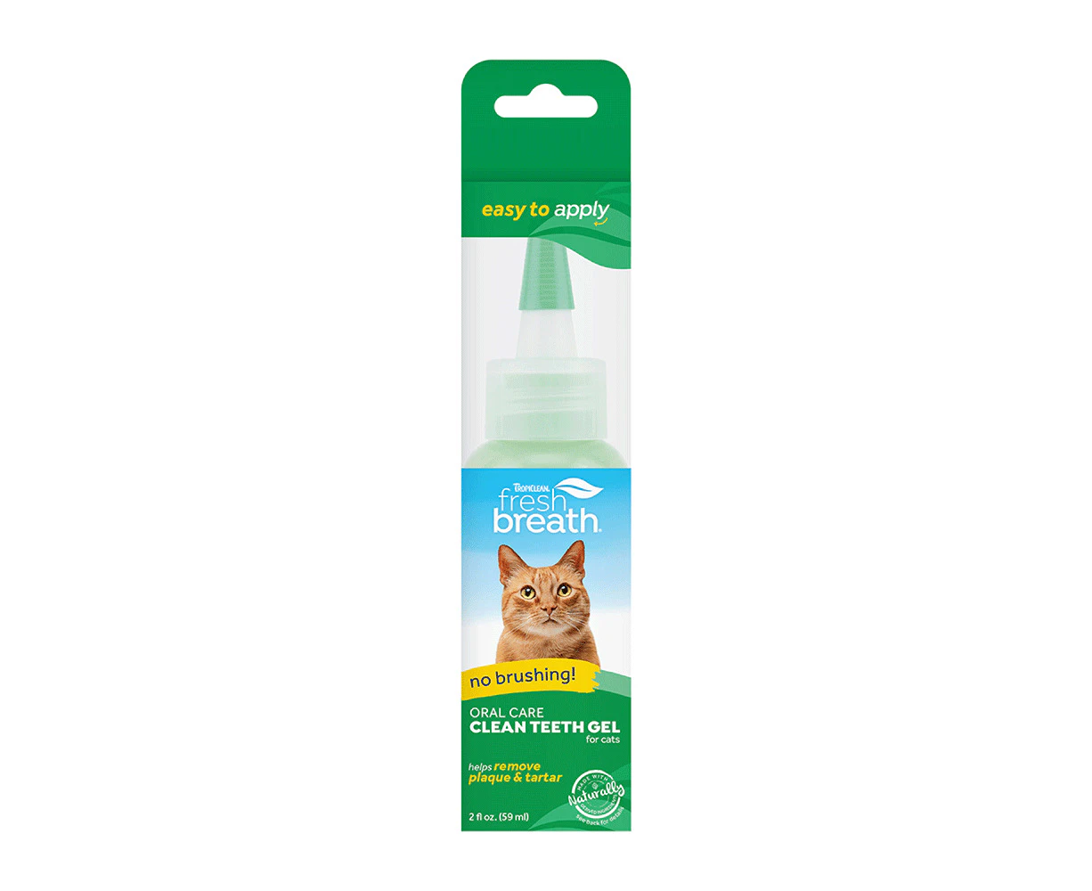 TropiClean Fresh Breath Oral Care Clean Teeth Gel for Cats 59mL