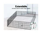 24 8 Panel Puppy Playpen Dog Exercise Pen Cage Indoor Outdoor Safety Fence