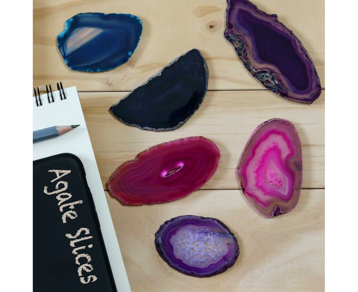 Agate Slices Colourful Gemstones