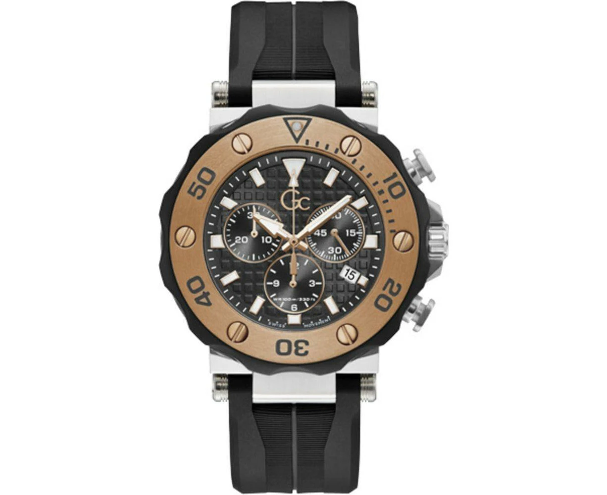 Guess Collection Men's Y63003g2mf Multifunctional Chronograph Watch Black