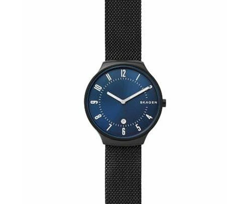 Skagen Denmark Gent's Ip Black Ss Mesh Quartz Wristwatch Mod. Grenen Refine Your Elegance With Distinct Sophistication