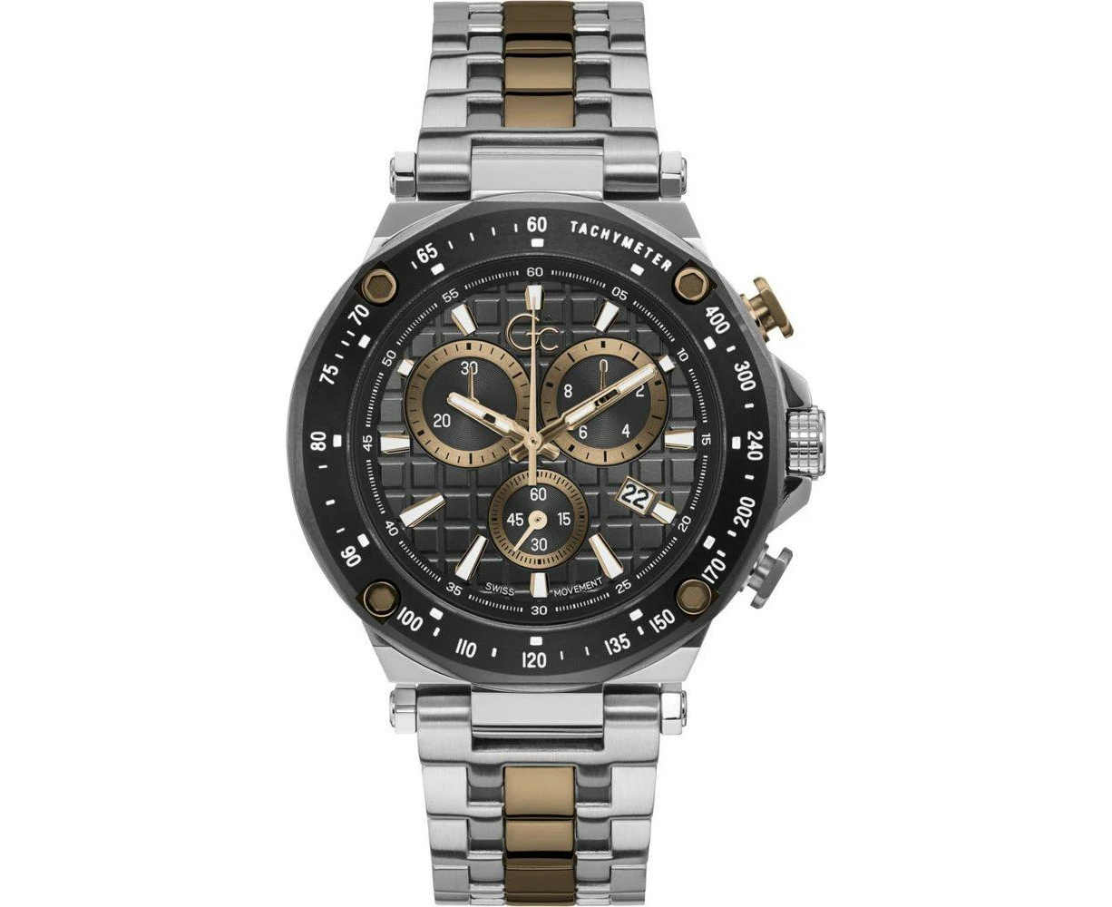 Guess Collection Men's Y81002g5mf Quartz Chronograph Watch In Gunmetal Grey