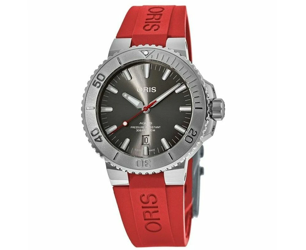 Oris Gent's Stainless Steel Aquis Date Relief 43.5mm Automatic Wristwatch