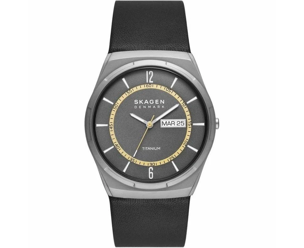 Discover The Skagen Melbye Titanium Gent's Wristwatch Mod. Melbye Titanium In Sleek Black A Timepiece Of Elegance And Precision