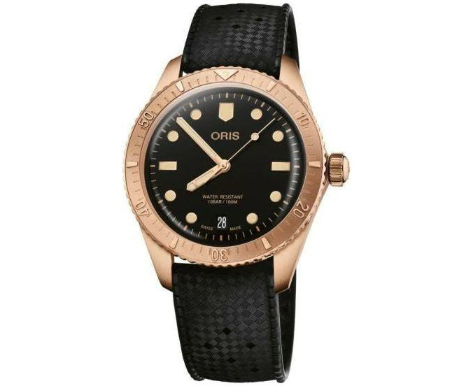 Introducing The Oris Mod. Divers Sixty Five Cotton Candy Sepia Unisex 38mm Ss Ip Bronze Automatic Wristwatch.